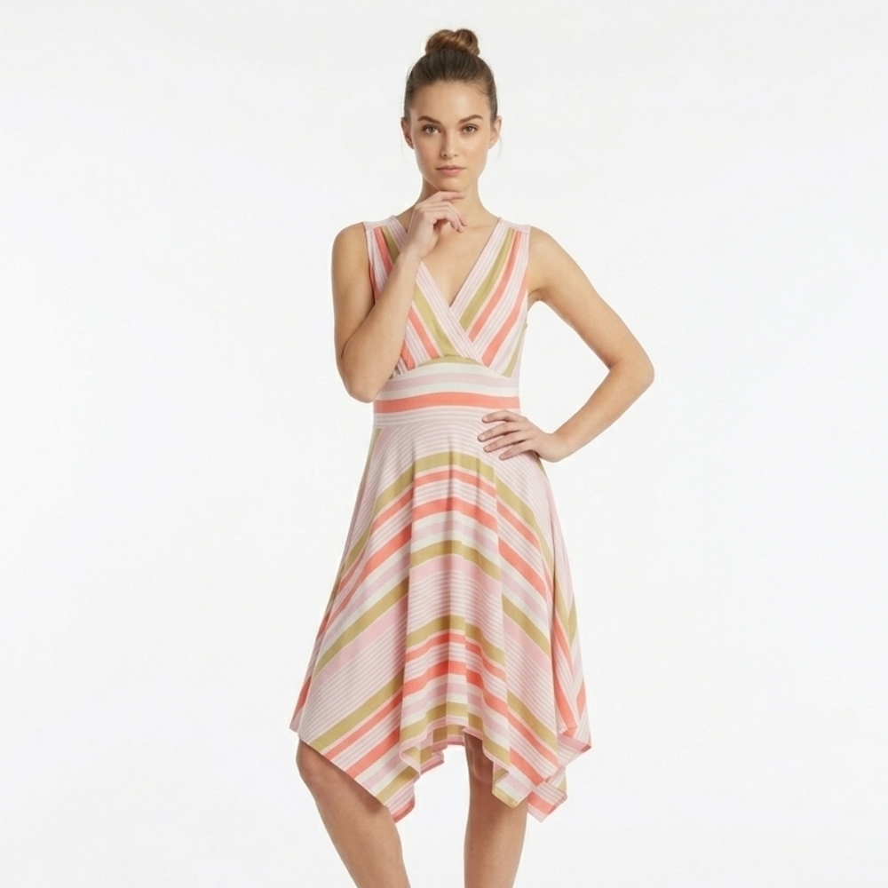 Pastel Hanky Hem Dress EUC